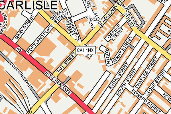 CA1 1NX map - OS OpenMap – Local (Ordnance Survey)