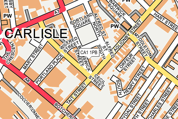 CA1 1PB map - OS OpenMap – Local (Ordnance Survey)