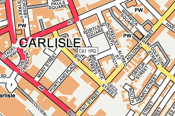 CA1 1PQ map - OS OpenMap – Local (Ordnance Survey)