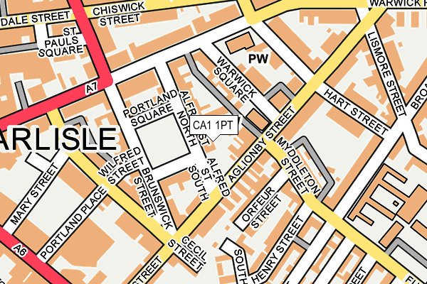 CA1 1PT map - OS OpenMap – Local (Ordnance Survey)