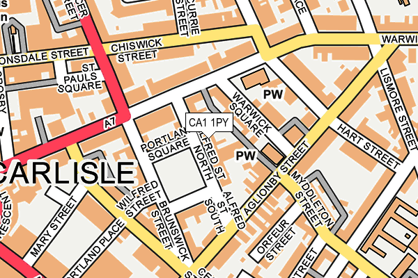 CA1 1PY map - OS OpenMap – Local (Ordnance Survey)