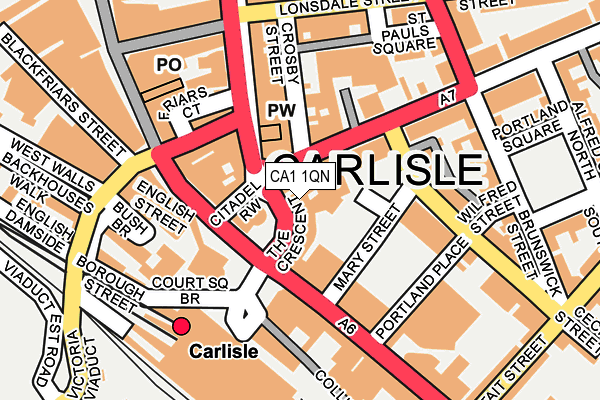 CA1 1QN map - OS OpenMap – Local (Ordnance Survey)