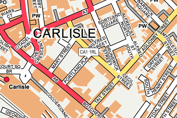 CA1 1RL map - OS OpenMap – Local (Ordnance Survey)