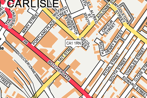 CA1 1RN map - OS OpenMap – Local (Ordnance Survey)