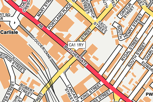 CA1 1RY map - OS OpenMap – Local (Ordnance Survey)