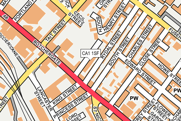 CA1 1SF map - OS OpenMap – Local (Ordnance Survey)