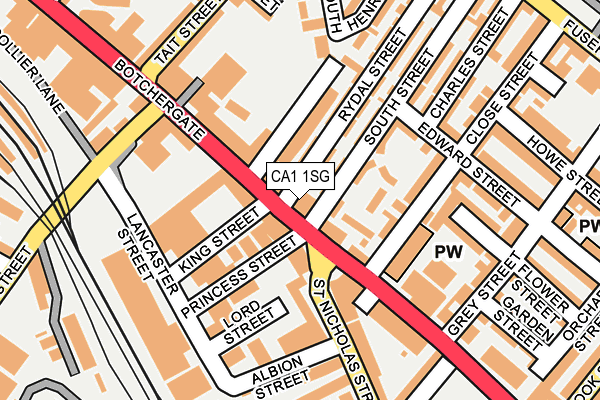 CA1 1SG map - OS OpenMap – Local (Ordnance Survey)