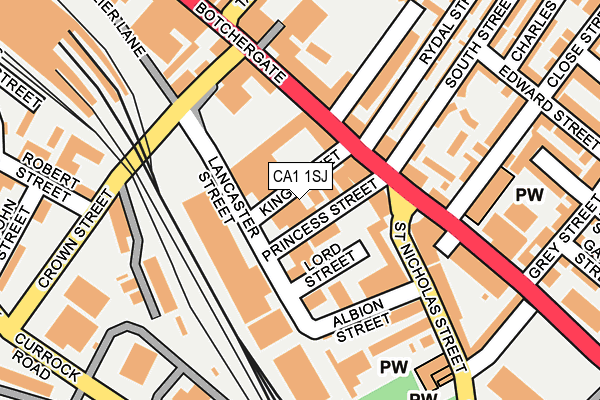 CA1 1SJ map - OS OpenMap – Local (Ordnance Survey)