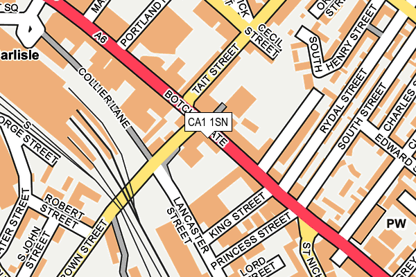 CA1 1SN map - OS OpenMap – Local (Ordnance Survey)