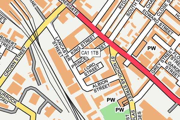 CA1 1TB map - OS OpenMap – Local (Ordnance Survey)