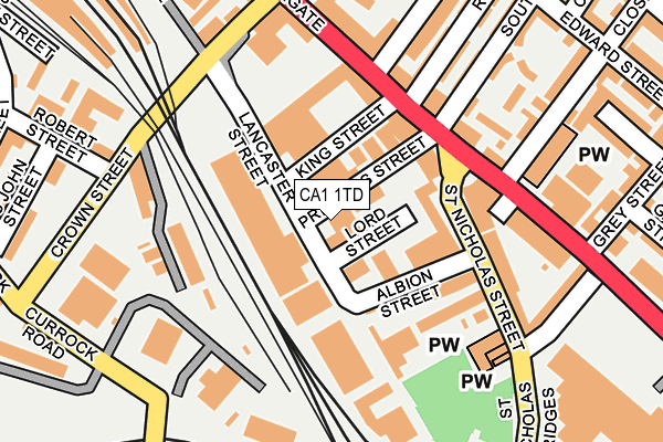 CA1 1TD map - OS OpenMap – Local (Ordnance Survey)