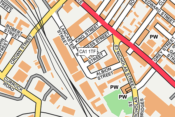 CA1 1TF map - OS OpenMap – Local (Ordnance Survey)