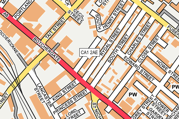 CA1 2AE map - OS OpenMap – Local (Ordnance Survey)