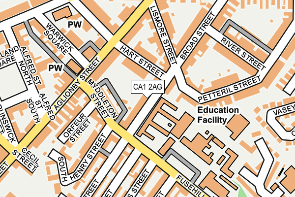 CA1 2AG map - OS OpenMap – Local (Ordnance Survey)