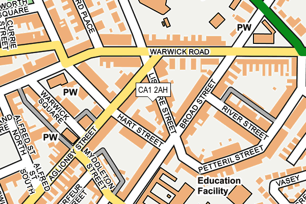 CA1 2AH map - OS OpenMap – Local (Ordnance Survey)