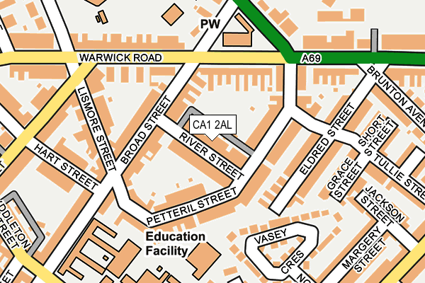 CA1 2AL map - OS OpenMap – Local (Ordnance Survey)