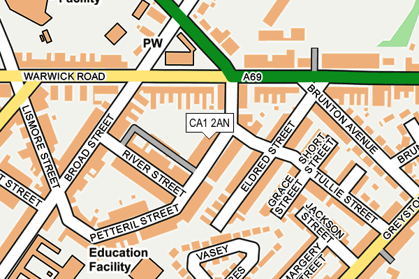 CA1 2AN map - OS OpenMap – Local (Ordnance Survey)