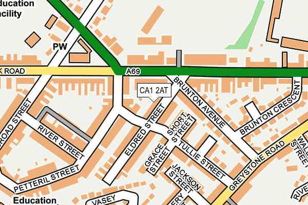 CA1 2AT map - OS OpenMap – Local (Ordnance Survey)