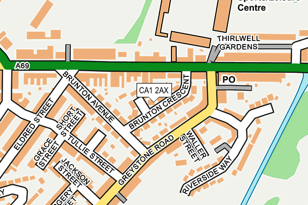 CA1 2AX map - OS OpenMap – Local (Ordnance Survey)