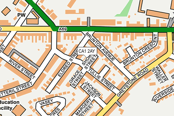 CA1 2AY map - OS OpenMap – Local (Ordnance Survey)