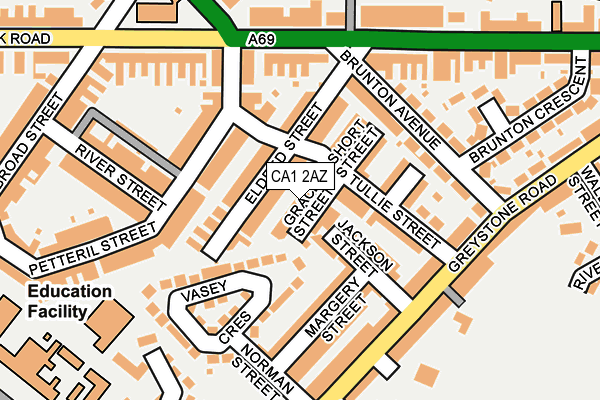 CA1 2AZ map - OS OpenMap – Local (Ordnance Survey)