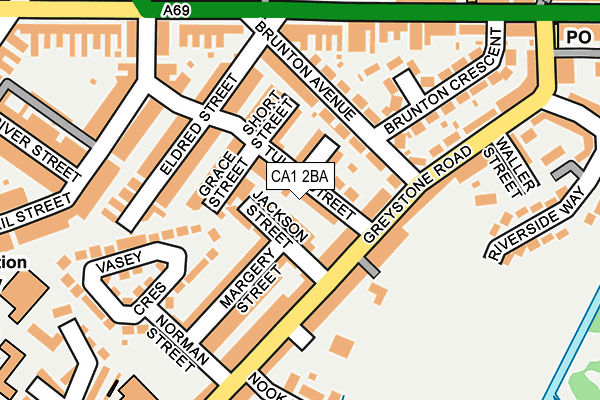 CA1 2BA map - OS OpenMap – Local (Ordnance Survey)