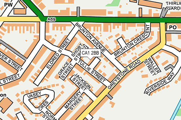 CA1 2BB map - OS OpenMap – Local (Ordnance Survey)