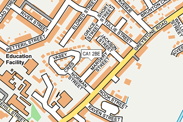 CA1 2BE map - OS OpenMap – Local (Ordnance Survey)