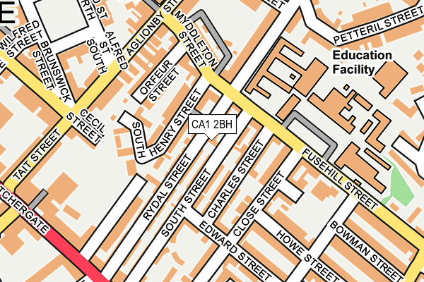 CA1 2BH map - OS OpenMap – Local (Ordnance Survey)