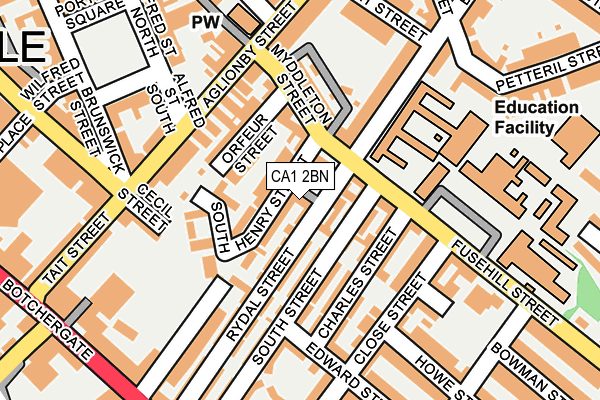 CA1 2BN map - OS OpenMap – Local (Ordnance Survey)