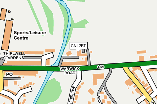 CA1 2BT map - OS OpenMap – Local (Ordnance Survey)