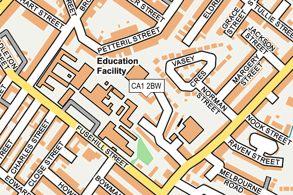 CA1 2BW map - OS OpenMap – Local (Ordnance Survey)