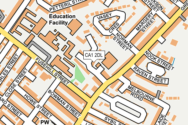 CA1 2DL map - OS OpenMap – Local (Ordnance Survey)