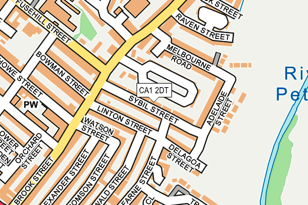 CA1 2DT map - OS OpenMap – Local (Ordnance Survey)