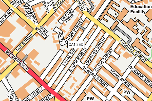 CA1 2ED map - OS OpenMap – Local (Ordnance Survey)