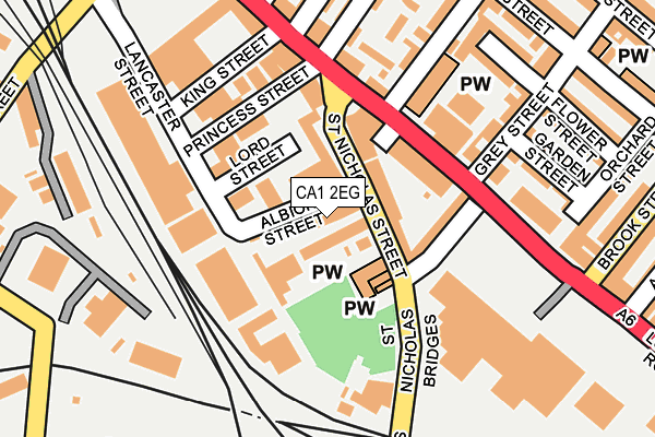 CA1 2EG map - OS OpenMap – Local (Ordnance Survey)