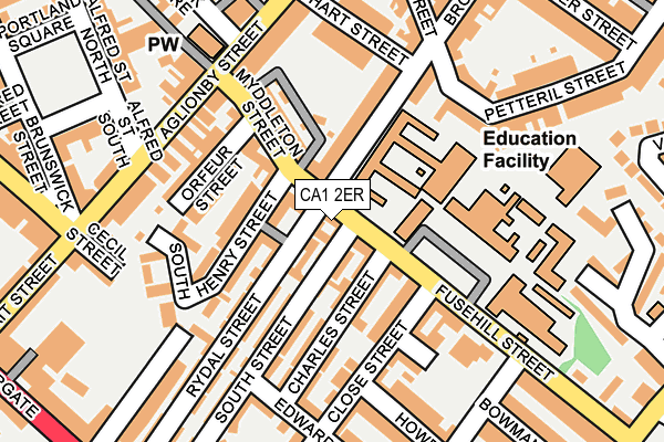 CA1 2ER map - OS OpenMap – Local (Ordnance Survey)