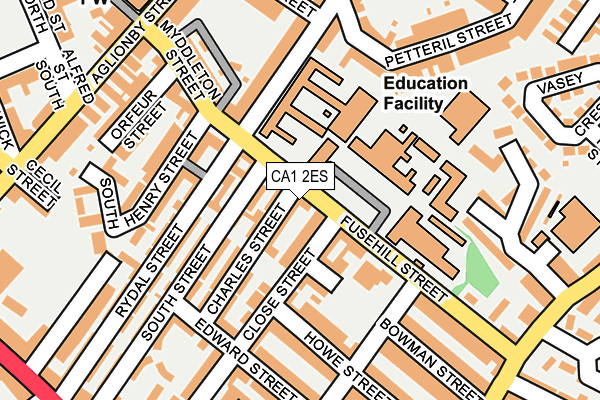 CA1 2ES map - OS OpenMap – Local (Ordnance Survey)