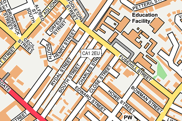 CA1 2EU map - OS OpenMap – Local (Ordnance Survey)