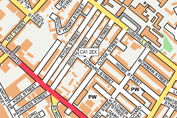 CA1 2EX map - OS OpenMap – Local (Ordnance Survey)