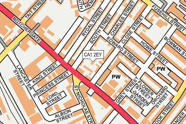 CA1 2EY map - OS OpenMap – Local (Ordnance Survey)