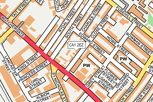 CA1 2EZ map - OS OpenMap – Local (Ordnance Survey)