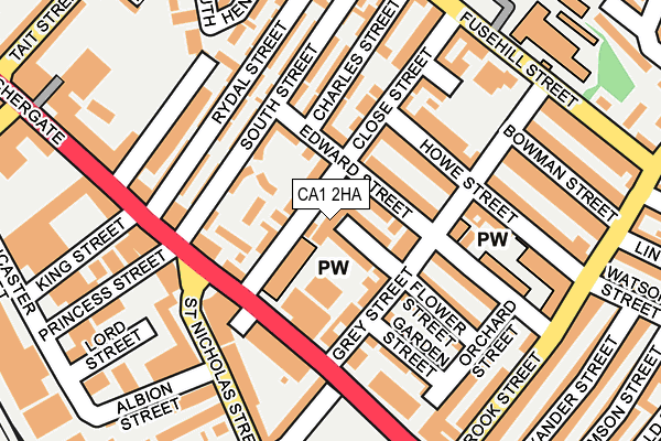 CA1 2HA map - OS OpenMap – Local (Ordnance Survey)