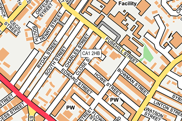 CA1 2HB map - OS OpenMap – Local (Ordnance Survey)