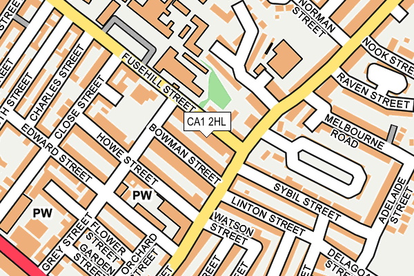 CA1 2HL map - OS OpenMap – Local (Ordnance Survey)