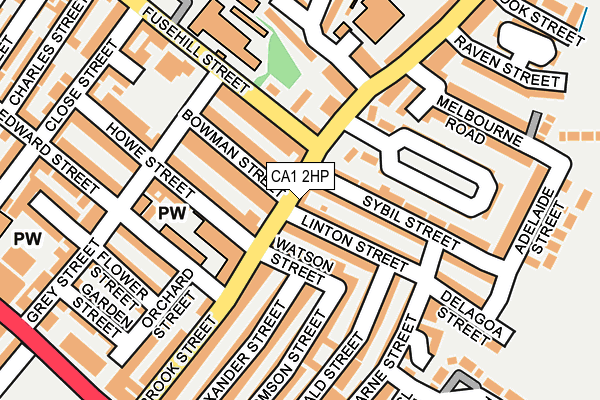 CA1 2HP map - OS OpenMap – Local (Ordnance Survey)