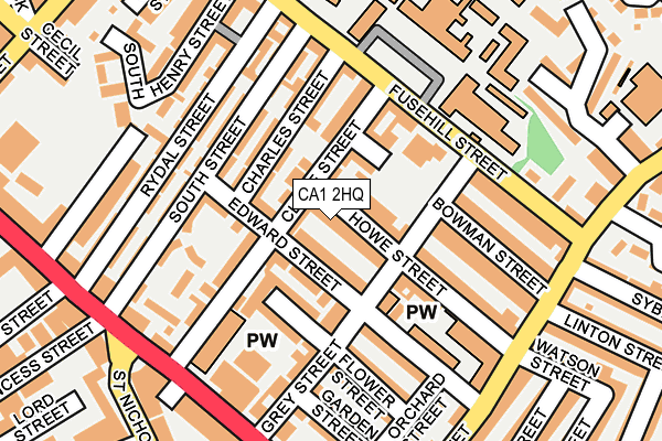 CA1 2HQ map - OS OpenMap – Local (Ordnance Survey)