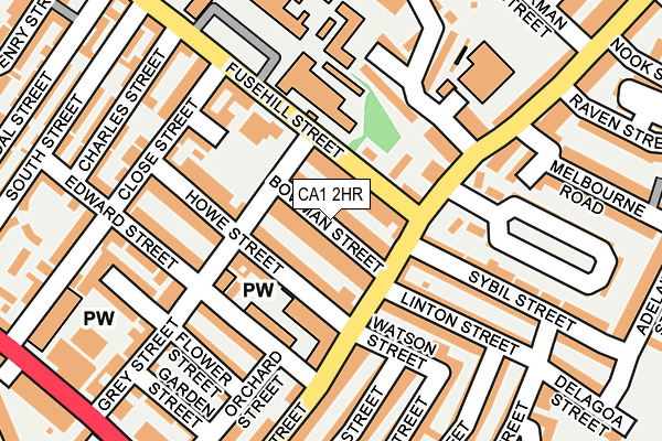 CA1 2HR map - OS OpenMap – Local (Ordnance Survey)