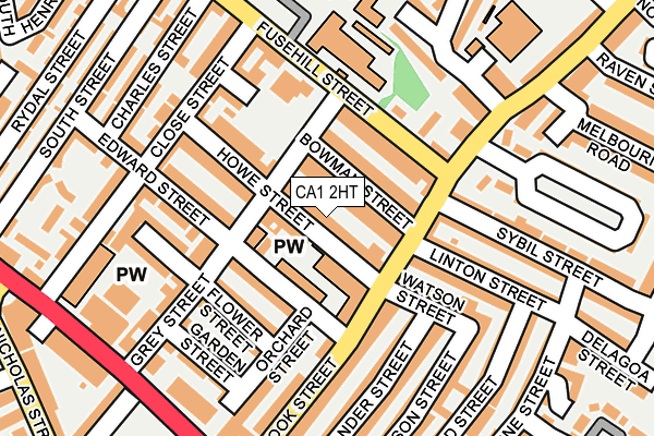 CA1 2HT map - OS OpenMap – Local (Ordnance Survey)