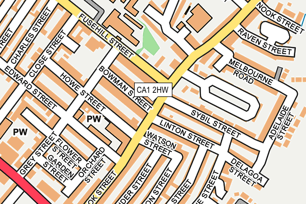 CA1 2HW map - OS OpenMap – Local (Ordnance Survey)